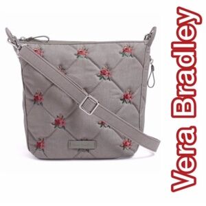 NWT VERA BRADLEY CARSON MINI HOBO CROSSBODY BAG in DENIM GRAY